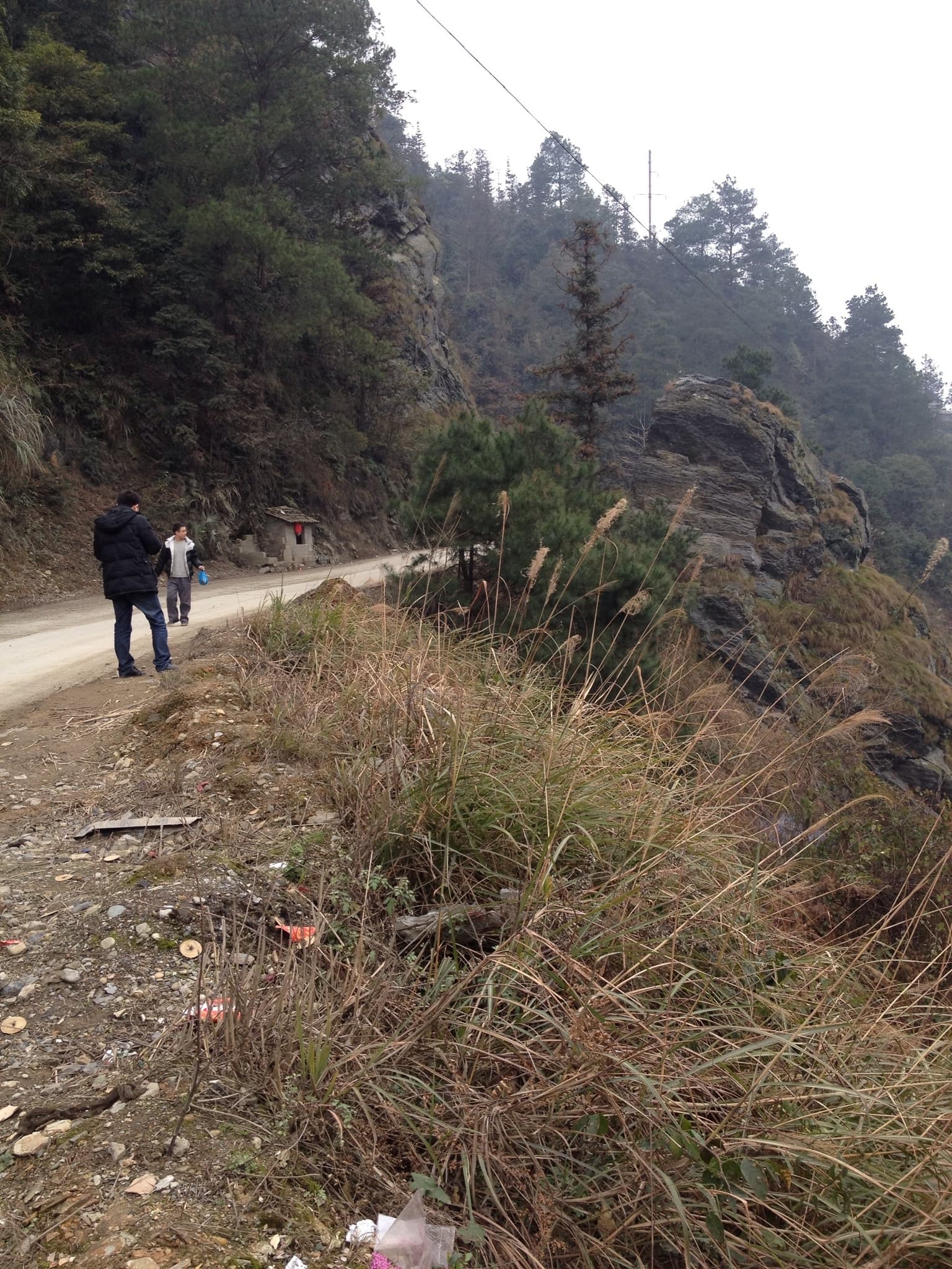 Motorcycle on a winding road through mountains