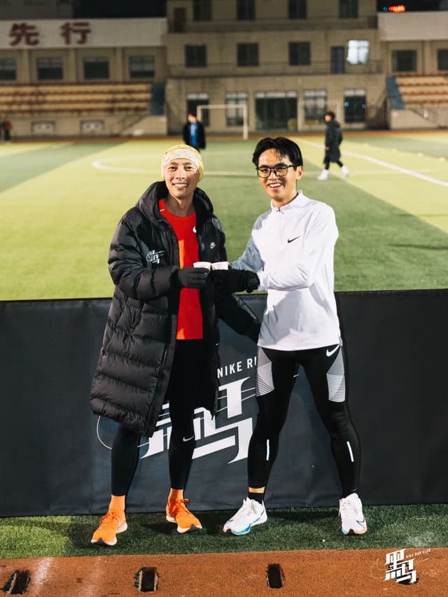 Met my ex-coworker at the nike running club