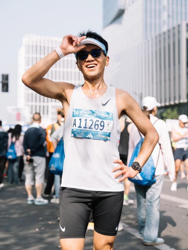 I established a new PB with the half marathon in Shanghai