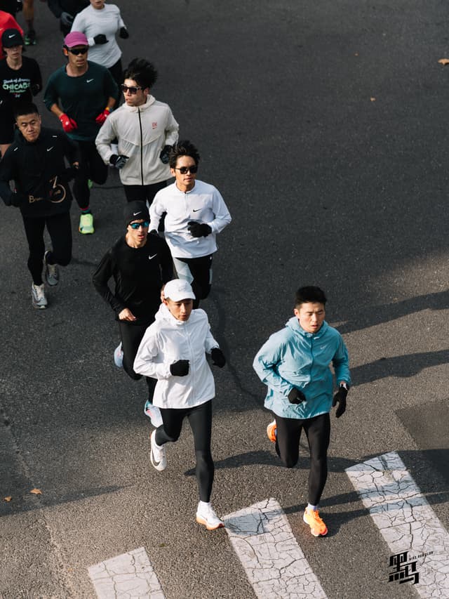 training in the century park with Nike coach
