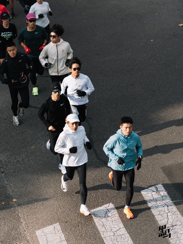training in the century park with Nike coach